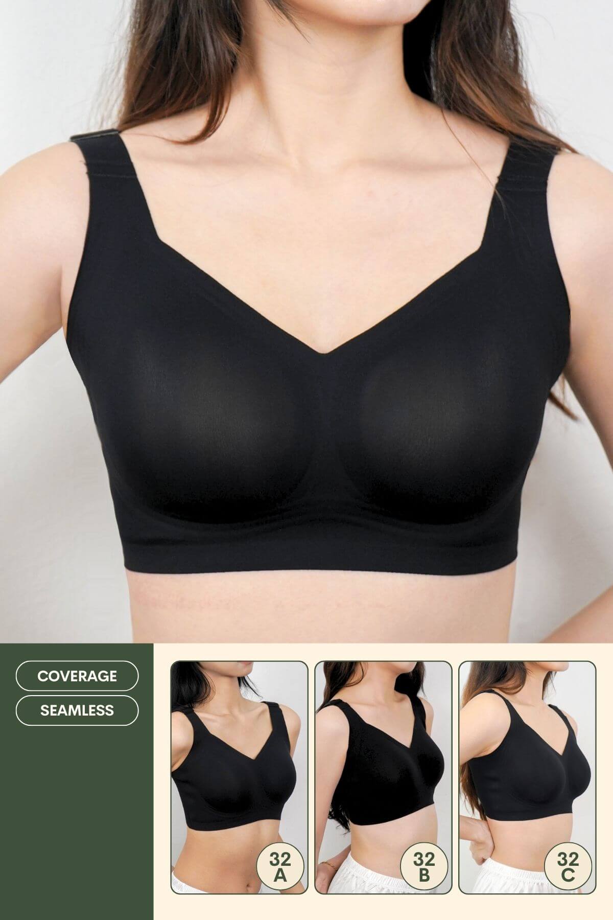 [Early - Bird] Routine Lite Perfect Uplifting Seamless Bra (S - 3XL) In Black - Adelais Official - Bra - Coverage & Push Up & Seamless