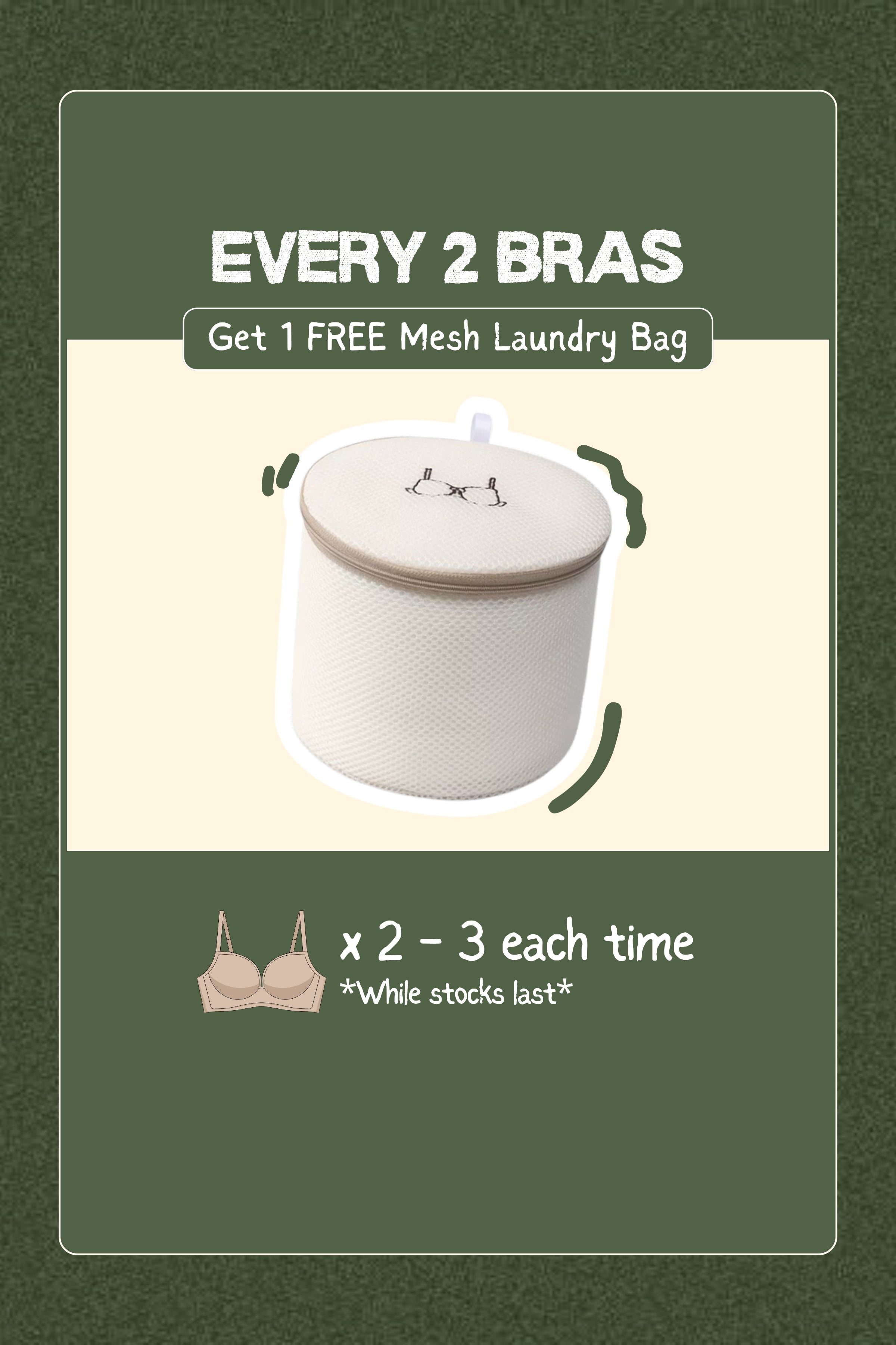 Every 2 Bras FREE 1 @ Machine Washing Bag - Adelais Official