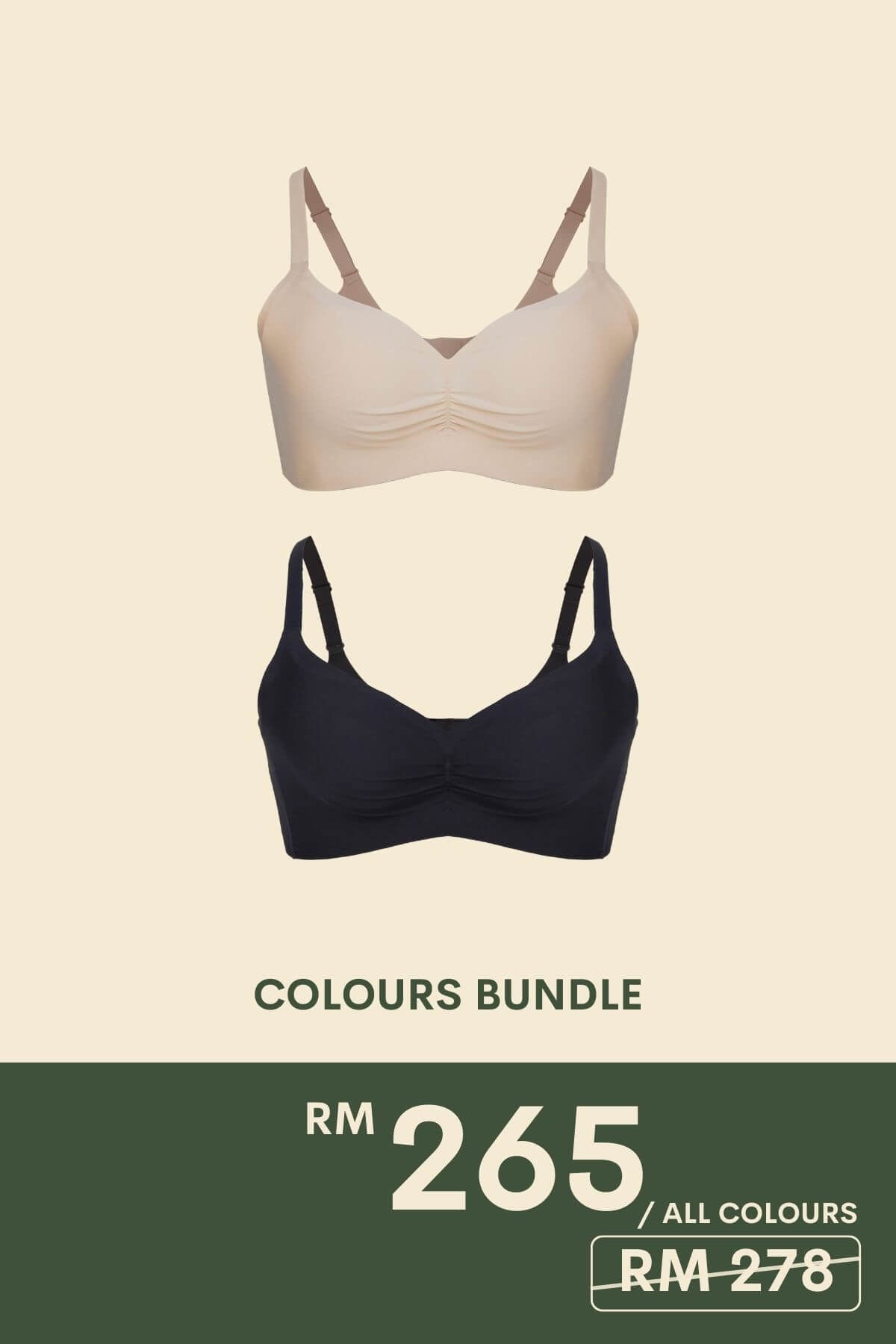 [New - In] Pure Comfort Seamless Push Up Bra In Color Bundle - Adelais Official - Bra - Push Up Adelais Official