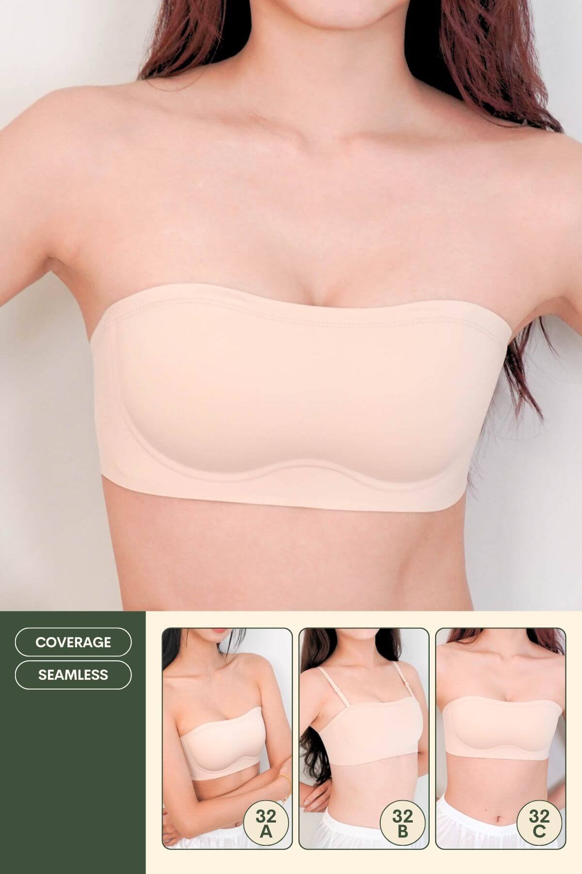 [New - In] Pure Softie Multi - Way Seamless Bra In Soft Skin - Adelais Official - Bra - Strapless & Push Up Adelais Official