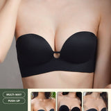 [New-In] Ultra Softie Push Up & Seamless Multi-Way Bra in Black - Adelais Official - Bra - Strapless (Multi-Way) & Push Up