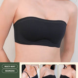 Pure Softie Multi - Way Seamless Bra In Black - Bra - Strapless (Multi - Way) & Push Up - Adelais Official