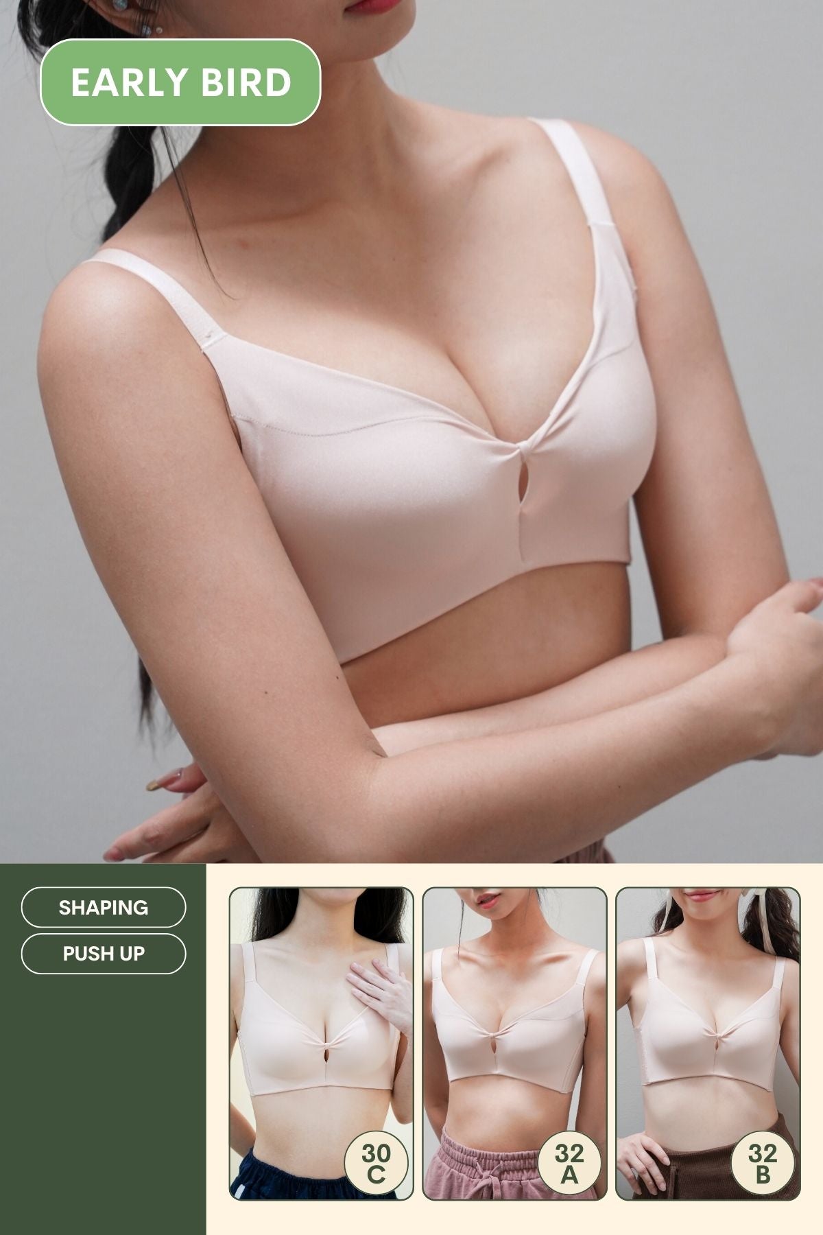 Refine SilkLite Shaping Push Up Bra In Soft Pink - Bra - Coverage & Push Up - Adelais Official