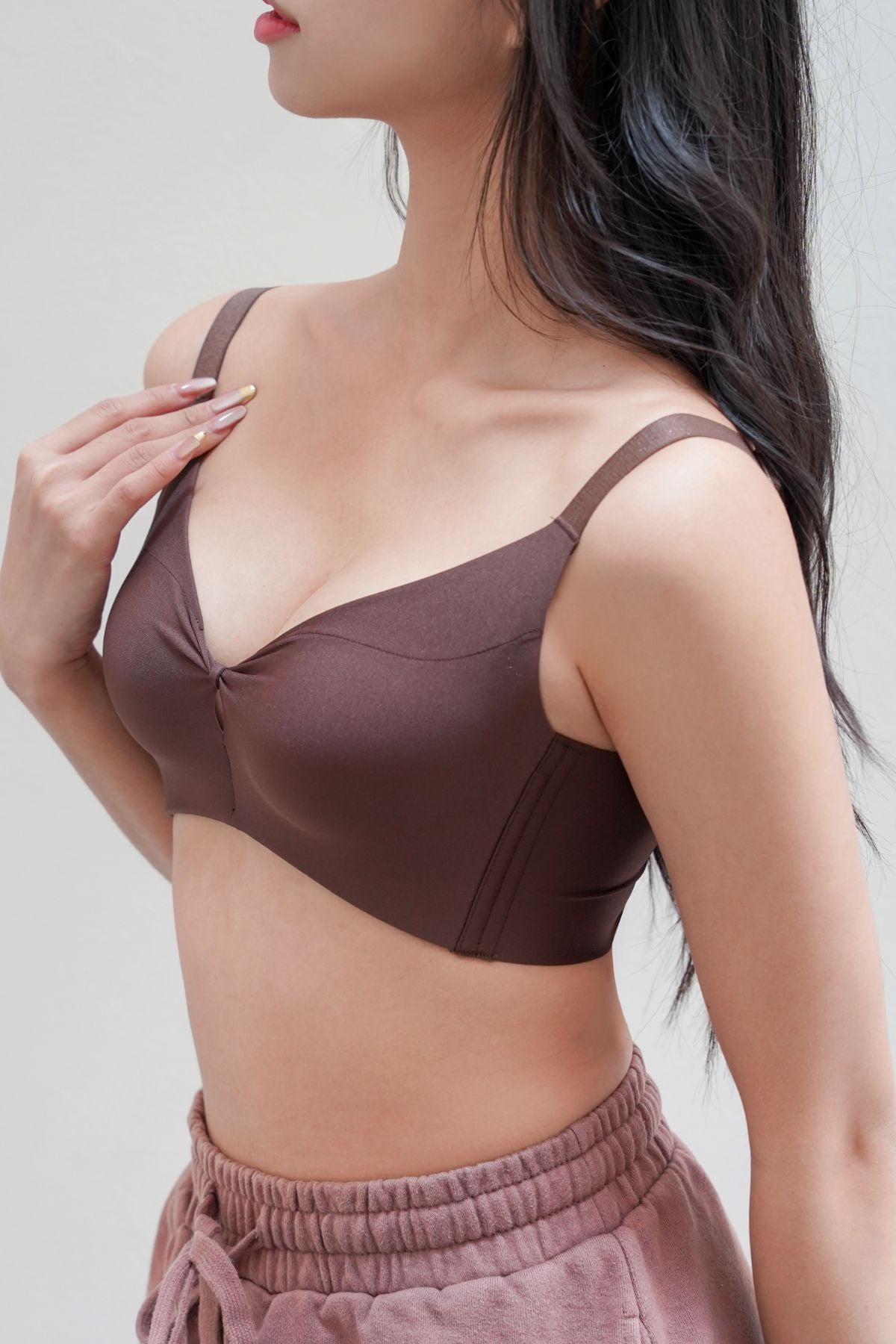 Refine SilkLite Shaping Push Up Bra In Woody Brown - Bra - Coverage & Push Up - Adelais Official