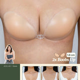 [SONIA] 2X Boobs Up in Skin (1.6 cm) - Free Cleanser Included - Adhesive Bras (Nubra & Nipple Cover) - Adelais Official