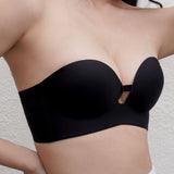 Ultra Softie 2.0 Push Up & Seamless Multi - way Bra In Black - Bra - Strapless (Multi - Way) & Push Up - Adelais Official