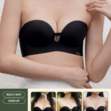 Ultra Softie 2.0 Push Up & Seamless Multi - way Bra In Black - Bra - Strapless (Multi - Way) & Push Up - Adelais Official