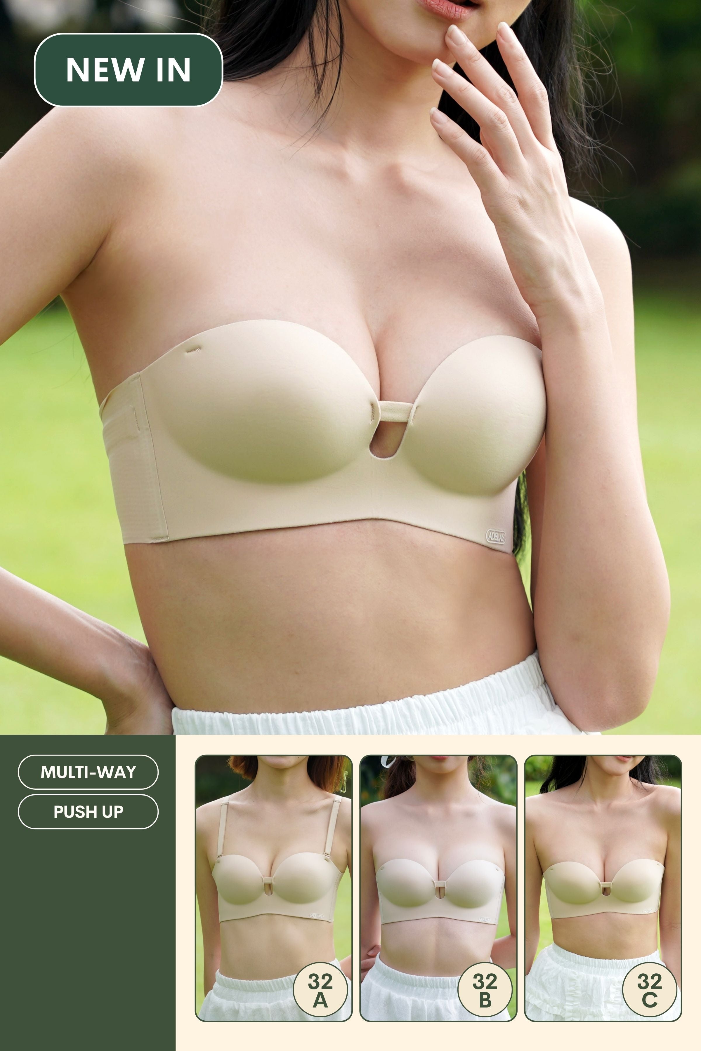 Ultra Softie 2.0 Push Up & Seamless Multi - way Bra In Soft Skin - Bra - Strapless (Multi - Way) & Push Up - Adelais Official